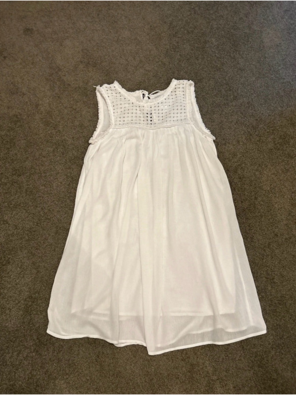 Tommy Bahama White Eyelet Yoke Swim Coverup Dress
